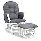 Alternate image 0 for Storkcraft&trade; Hoop Glider and Ottoman in White/Grey