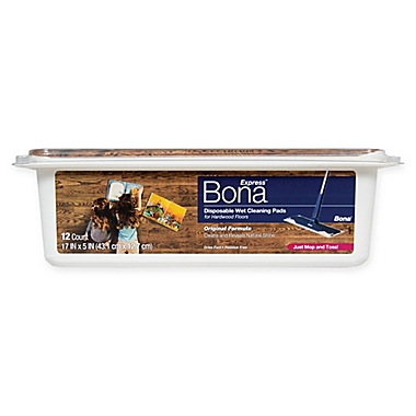 Bona&reg; Disposable Wet Cleaning Pads for Hardwood Floors 12 ct.. View a larger version of this product image.