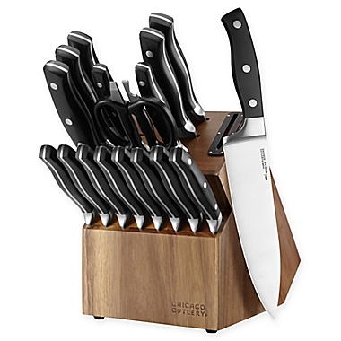 Chicago Cutlery&reg; Insignia Classic 18-Piece Knife Block Set in Black. View a larger version of this product image.