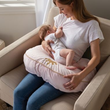 Boppy&reg; Luxe Nursing Pillow and Positioner in Luxe Pink Princess. View a larger version of this product image.