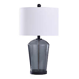 Bee & Willow™ Home Majorca Table Lamp in Dark Blue with Cotton Drum Shade