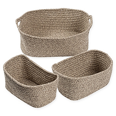 Honey-Can-Do&reg; Nested Baskets in Beige (Set of 3). View a larger version of this product image.