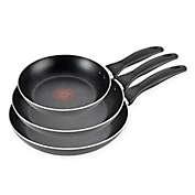 T-fal&reg; Pure Cook Nonstick Aluminum 3-Piece Fry Pan Set in Black