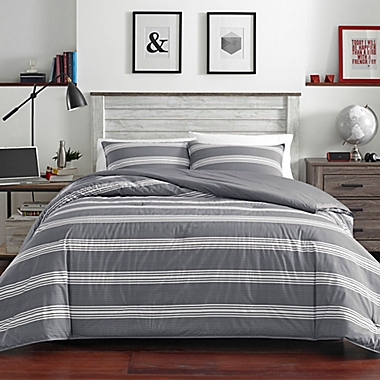 Nautica&reg; Craver Full/Queen Comforter Set in Charcoal. View a larger version of this product image.