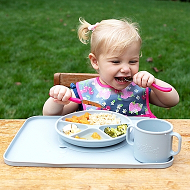 green sprouts&reg; Silicone Learning Plate in Grey. View a larger version of this product image.