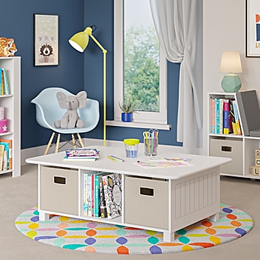 RiverRidge&reg; Kids Activity Table with 6 Storage Cubbies in White. View a larger version of this product image.