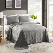 Avah Reversible Twin Bedspread in Grey