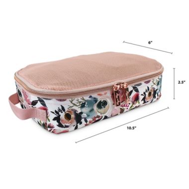 Itzy Ritzy&reg; 3-Piece Pack Like A Boss Packing Cubes in Blush Floral. View a larger version of this product image.