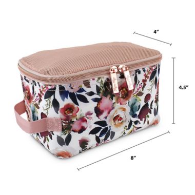 Itzy Ritzy&reg; 3-Piece Pack Like A Boss Packing Cubes in Blush Floral. View a larger version of this product image.
