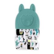 Itzy Ritzy&reg; Llama Silicone Teething Mitt in Blue