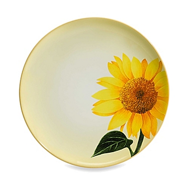 Noritake&reg; Colorwave Floral Accent Plate in Mustard. View a larger version of this product image.
