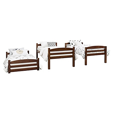 Dorel Living Maverick Wooden Triple Bunk Bed in Mocha. View a larger version of this product image.