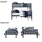 Alternate image 6 for Dorel Living&reg; Tayson Twin Over Full Bunk Bed in Gray