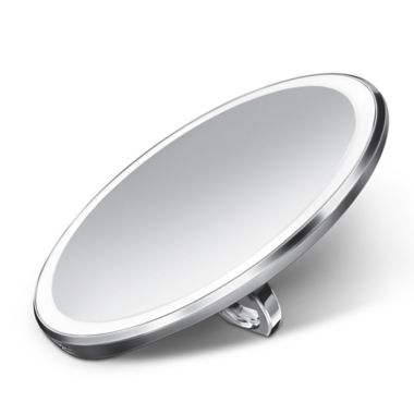 simplehuman&reg; Sensor Mirror Compact in Brushed Stainless Steel. View a larger version of this product image.