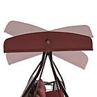 Alternate image 5 for Sunnydaze Decor 3-Person Patio Swing with Canopy and Maroon Cushions