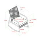 Alternate image 3 for Forest Gate Patio Wicker Rocking Chair in Grey/Brown