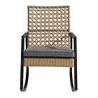Alternate image 5 for Forest Gate Patio Wicker Rocking Chair in Grey/Brown