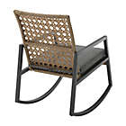 Alternate image 6 for Forest Gate Patio Wicker Rocking Chair in Grey/Brown
