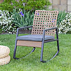 Alternate image 1 for Forest Gate Patio Wicker Rocking Chair in Grey/Brown