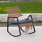Alternate image 7 for Forest Gate Patio Wicker Rocking Chair in Grey/Brown