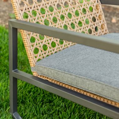 Forest Gate Patio Wicker Rocking Chair in Grey/Brown. View a larger version of this product image.