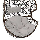 Alternate image 4 for Sunnydaze Decor Danielle Hanging Egg Chair in Grey