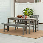Alternate image 12 for Forest Gate Olive 4-Piece Outdoor Acacia Dining Set in Grey Wash
