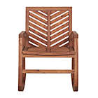 Alternate image 3 for Forest Gate Olive Acacia Wood Outdoor Rocking Chair in Brown