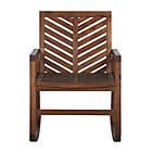 Alternate image 3 for Forest Gate Olive Acacia Wood Outdoor Rocking Chair in Dark Brown