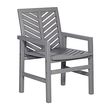 Forest Gate Olive 7-Piece Outdoor Acacia Extendable Table Dining Set in Grey Wash. View a larger version of this product image.