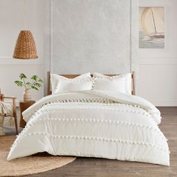 Madison Park Leona Full/Queen Duvet Cover Set in Ivory
