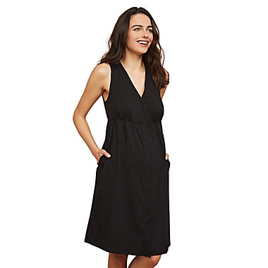 Motherhood Maternity&reg; Large 3-in-1 Labor, Delivery, and Nursing Gown in Black. View a larger version of this product image.