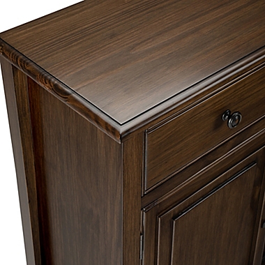Simpli Home Connaught Solid Wood Entryway Storage Cabinet in Rustic Natural Aged Brown. View a larger version of this product image.