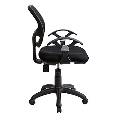 Techni Mobili Midback Mesh Task Office Chair in Black. View a larger version of this product image.