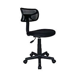 Techni Mobili Medium Back Mesh Assistant Office Chair in Black