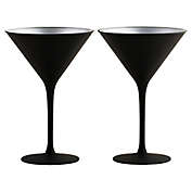 St&ouml;lzle Lausitz Olympia Martini Glasses in Black/Silver (Set of 2)