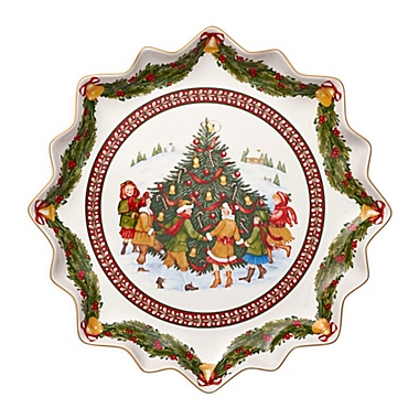 Villeroy &amp; Boch Toy&#39;s Fantasy Around the Tree Deep Pastry Plate in White. View a larger version of this product image.