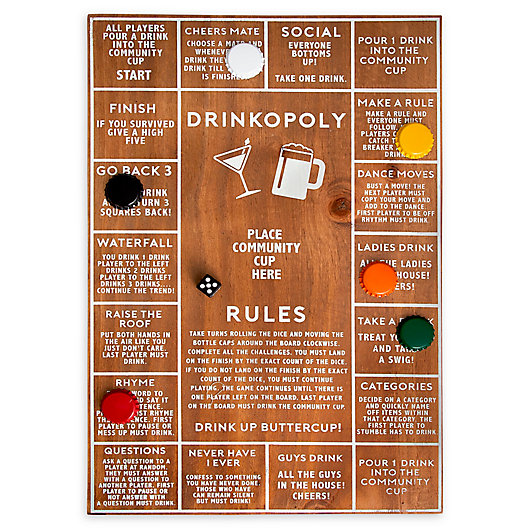 Alternate image 1 for Hammer + Axe™ Wood Drinkopoly Game