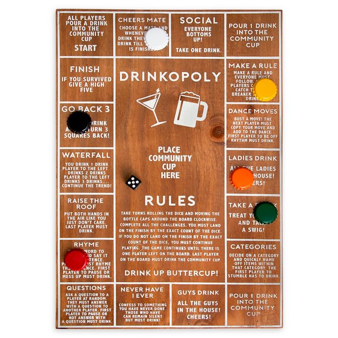 Hammeraxe Wood Drinkopoly Game Bed Bath Beyond