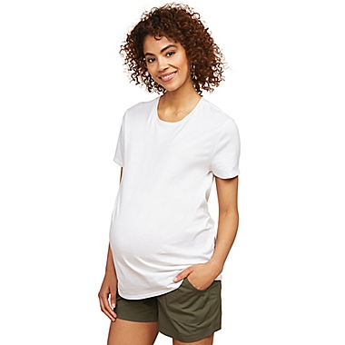 Motherhood Maternity&reg; Poplin Maternity Shorts. View a larger version of this product image.