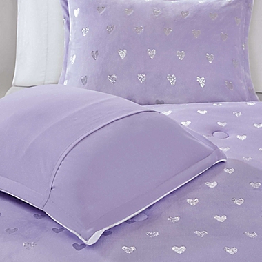 Mi Zone Rosalie 4-Piece Full/Queen Comforter Set in Purple/Silver. View a larger version of this product image.