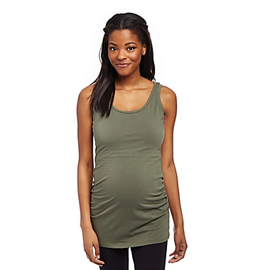 Motherhood Maternity&reg; Side Ruched Maternity Tank Top. View a larger version of this product image.