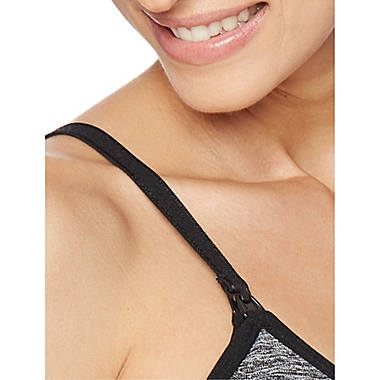 Motherhood Maternity&reg; Medium Seamless Clip Down Maternity and Nursing Bra in Black/White. View a larger version of this product image.