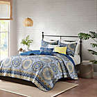 Alternate image 1 for Madison Park Tangiers Queen Coverlet Set in Blue