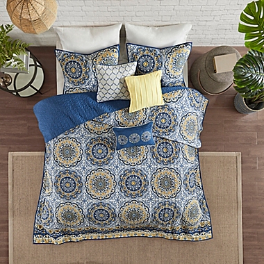 Madison Park Tangiers Queen Coverlet Set in Blue. View a larger version of this product image.