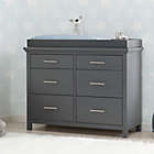 Alternate image 2 for Simmons Kids Avery 6-Drawer Dresser with Changing Top in Charcoal Grey by Delta Children