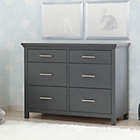 Alternate image 3 for Simmons Kids Avery 6-Drawer Dresser with Changing Top in Charcoal Grey by Delta Children