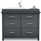 Alternate image 4 for Simmons Kids Avery 6-Drawer Dresser with Changing Top in Charcoal Grey by Delta Children