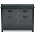 Alternate image 5 for Simmons Kids Avery 6-Drawer Dresser with Changing Top in Charcoal Grey by Delta Children