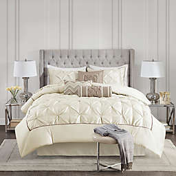 Madison Park Laurel 7-Piece Queen Comforter Set in White